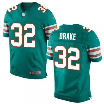 Nike Miami Dolphins #32 Kenyan Drake Aqua Green Alternate Men's Stitched NFL Elite Jersey