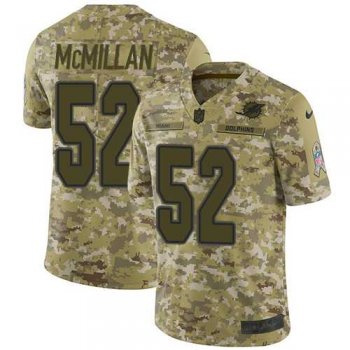 Nike Miami Dolphins #52 Raekwon McMillan Camo Men's Stitched NFL Limited 2018 Salute To Service Jersey