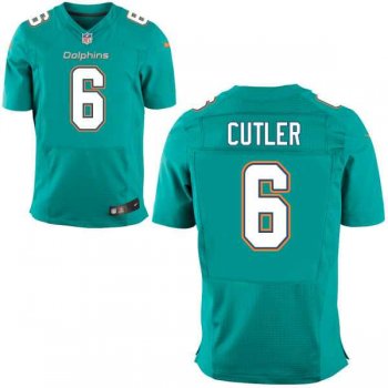 Nike Miami Dolphins #6 Jay Cutler Aqua Green Team Color Men's Stitched NFL New Elite Jersey