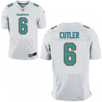 Nike Miami Dolphins #6 Jay Cutler White Men's Stitched NFL New Elite Jersey