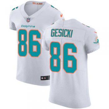 Nike Miami Dolphins #86 Mike Gesicki White Men's Stitched NFL Vapor Untouchable Elite Jersey