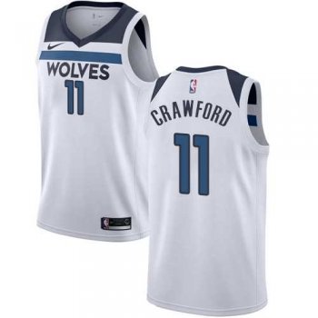 Nike Minnesota Timberwolves #11 Jamal Crawford White NBA Swingman Association Edition Jersey