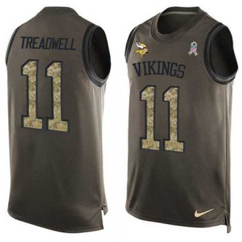 Nike Minnesota Vikings #11 Laquon Treadwell Green Men's Stitched NFL Limited Salute To Service Tank Top Jersey