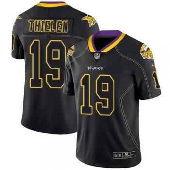 Nike Minnesota Vikings #19 Adam Thielen Lights Out Black Men's Stitched NFL Limited Rush Jersey