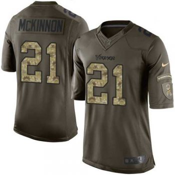 Nike Minnesota Vikings #21 Jerick McKinnon Green Men's Stitched NFL Limited 2015 Salute To Service Jersey