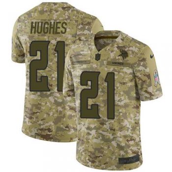 Nike Minnesota Vikings #21 Mike Hughes Camo Men's Stitched NFL Limited 2018 Salute To Service Jersey