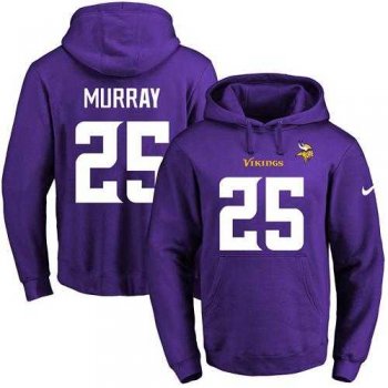 Nike Minnesota Vikings #25 Latavius Murray Purple Name & Number Pullover NFL Hoodie