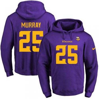 Nike Minnesota Vikings #25 Latavius Murray Purple(Gold No.) Name & Number Pullover NFL Hoodie