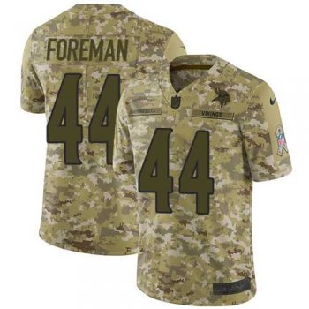 Nike Minnesota Vikings #44 Chuck Foreman Camo Men's Stitched NFL Limited 2018 Salute To Service Jersey