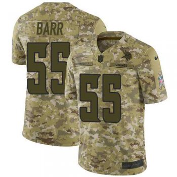 Nike Minnesota Vikings #55 Anthony Barr Camo Men's Stitched NFL Limited 2018 Salute To Service Jersey