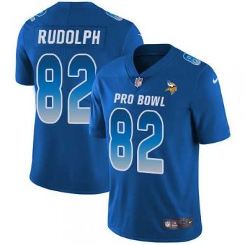 Nike Minnesota Vikings #82 Kyle Rudolph Royal Men's Stitched NFL Limited NFC 2018 Pro Bowl Jersey