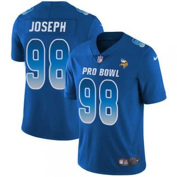 Nike Minnesota Vikings #98 Linval Joseph Royal Men's Stitched NFL Limited NFC 2018 Pro Bowl Jersey