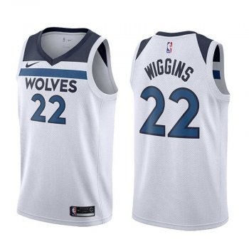 Nike NBA Minnesota Timberwolves #22 Andrew Wiggins Jersey 2017 18 New Season Wine White Jersey