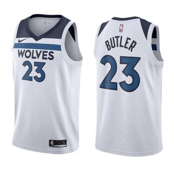 Nike NBA Minnesota Timberwolves #23 Jimmy Butler Jersey 2017 18 New Season Wine White Jersey