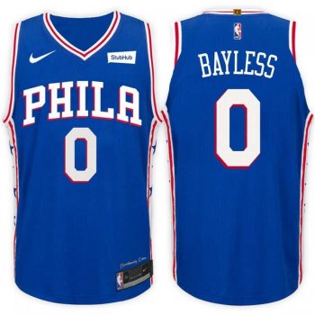 Nike NBA Philadelphia 76ers #0 Jerryd Bayless Jersey 2017-18 New Season Blue Jersey