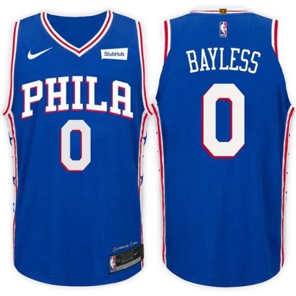 Nike NBA Philadelphia 76ers #0 Jerryd Bayless Jersey 2017-18 New Season Blue Jersey