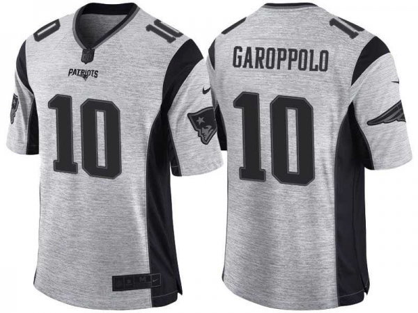 Nike New England Patriots #10 Jimmy Garoppolo 2016 Gridiron Gray II Men's NFL Limited Jersey