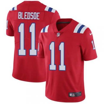 Nike New England Patriots #11 Drew Bledsoe Red Alternate Men's Stitched NFL Vapor Untouchable Limited Jersey