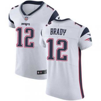 Nike New England Patriots #12 Tom Brady White Men's Stitched NFL Vapor Untouchable Elite Jersey