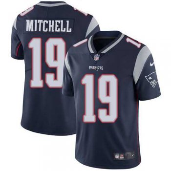 Nike New England Patriots #19 Malcolm Mitchell Navy Blue Team Color Men's Stitched NFL Vapor Untouchable Limited Jersey