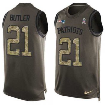 Nike New England Patriots #21 Malcolm Butler Green Men's Stitched NFL Limited Salute To Service Tank Top Jersey