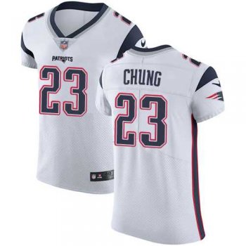 Nike New England Patriots #23 Patrick Chung White Men's Stitched NFL Vapor Untouchable Elite Jersey