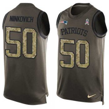 Nike New England Patriots #50 Rob Ninkovich Green Men's Stitched NFL Limited Salute To Service Tank Top Jersey