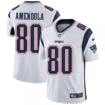 Nike New England Patriots #80 Danny Amendola White Men's Stitched NFL Vapor Untouchable Limited Jersey