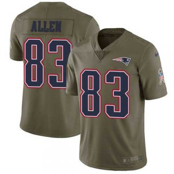 Nike New England Patriots #83 Dwayne Allen Olive Men's Stitched NFL Limited 2017 Salute To Service Jersey