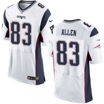 Nike New England Patriots #83 Dwayne Allen White Men's Stitched NFL Elite Jersey