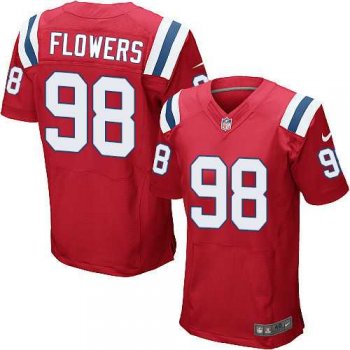 Nike New England Patriots #98 Trey Flowers Red Alternate Men's Stitched NFL Elite Jersey