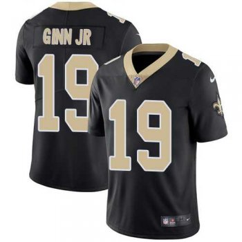 Nike New Orleans Saints #19 Ted Ginn Jr Black Team Color Men's Stitched NFL Vapor Untouchable Limited Jersey