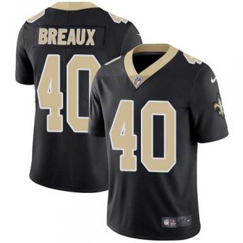 Nike New Orleans Saints #40 Delvin Breaux Black Team Color Men's Stitched NFL Vapor Untouchable Limited Jersey