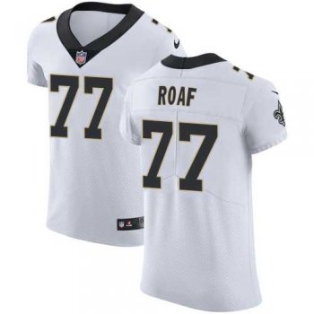 Nike New Orleans Saints #77 Willie Roaf White Men's Stitched NFL Vapor Untouchable Elite Jersey