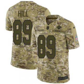 Nike New Orleans Saints #89 Josh Hill Camo Men's Stitched NFL Limited 2018 Salute To Service Jersey