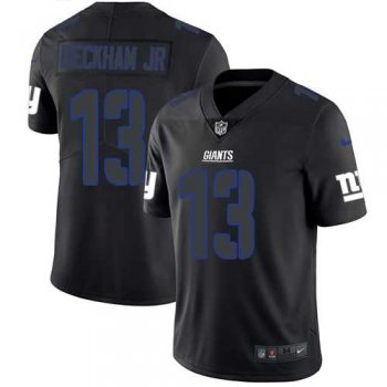 Nike New York Giants #13 Odell Beckham Jr Black Men's Stitched NFL Limited Rush Impact Jersey