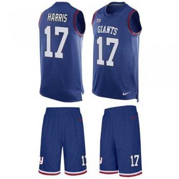 Nike New York Giants #17 Dwayne Harris Royal Blue Team Color Men's Stitched NFL Limited Tank Top Suit Jersey