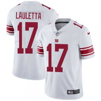 Nike New York Giants #17 Kyle Lauletta White Men's Stitched NFL Vapor Untouchable Limited Jersey