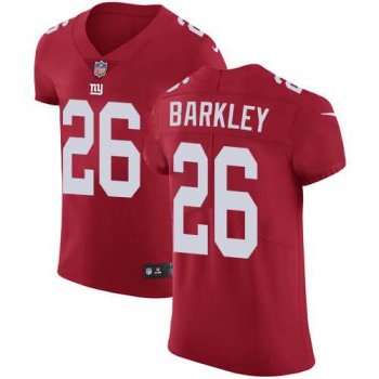 Nike New York Giants #26 Saquon Barkley Red Alternate Men's Stitched NFL Vapor Untouchable Elite Jersey