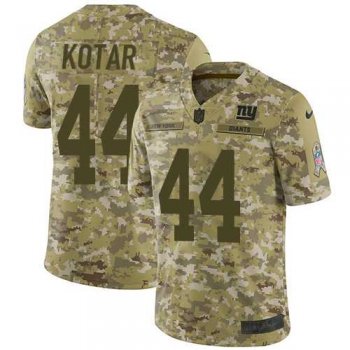 Nike New York Giants #44 Doug Kotar Camo Men's Stitched NFL Limited 2018 Salute To Service Jersey