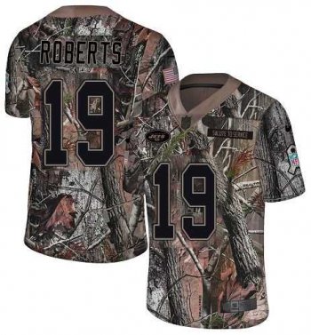 Nike New York Jets #19 Andre Roberts Camo Men's Stitched NFL Limited Rush Realtree Jersey