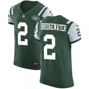 Nike New York Jets #2 Teddy Bridgewater Green Team Color Men's Stitched NFL Vapor Untouchable Elite Jersey