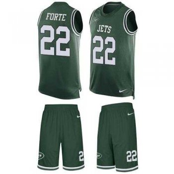 Nike New York Jets #22 Matt Forte Green Team Color Men's Stitched NFL Limited Tank Top Suit Jersey