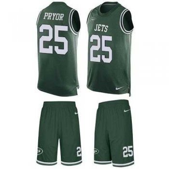 Nike New York Jets #25 Calvin Pryor Green Team Color Men's Stitched NFL Limited Tank Top Suit Jersey