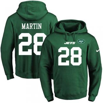 Nike New York Jets #28 Curtis Martin Green Name & Number Pullover NFL Hoodie