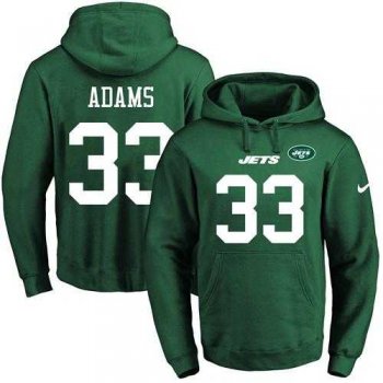 Nike New York Jets #33 Jamal Adams Green Name & Number Pullover NFL Hoodie