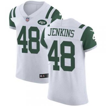 Nike New York Jets #48 Jordan Jenkins White Men's Stitched NFL Vapor Untouchable Elite Jersey