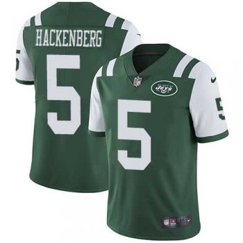 Nike New York Jets #5 Christian Hackenberg Green Team Color Men's Stitched NFL Vapor Untouchable Limited Jersey