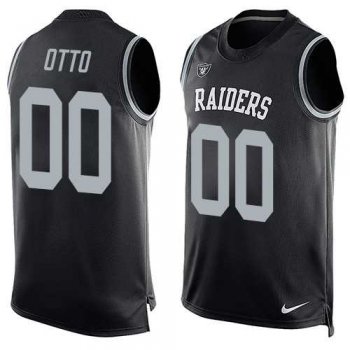 Nike Oakland Raiders #00 Jim Otto Black Team Color Men's Stitched NFL Limited Tank Top Jersey