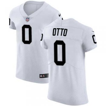 Nike Oakland Raiders #00 Jim Otto White Men's Stitched NFL Vapor Untouchable Elite Jersey